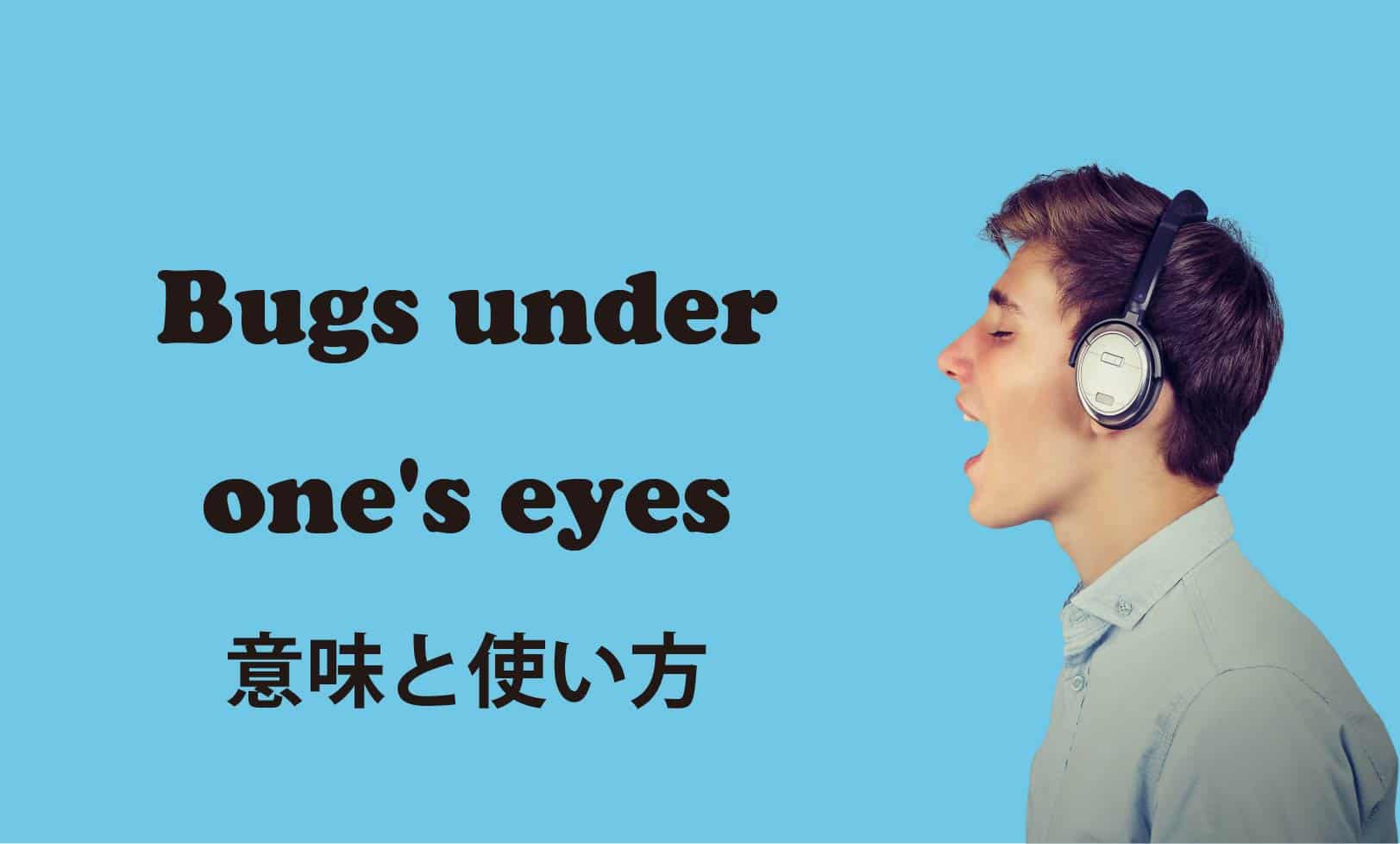 Bugs under one's eyes ブログ　表紙